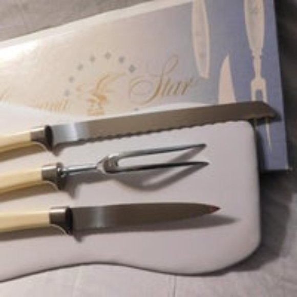 Vintage Regent Sheffield Americana Star Cutlery Carving Set - Picture 8 of 8